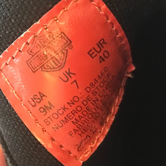 HARLEY DAVIDSON BLACK LEATHER ANKLE BOOTS - Picture 13 of 16